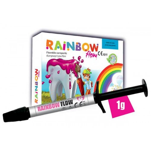 RAINBOW FLOW - compozit fluid colorat, in 6 culori - seringa 1g